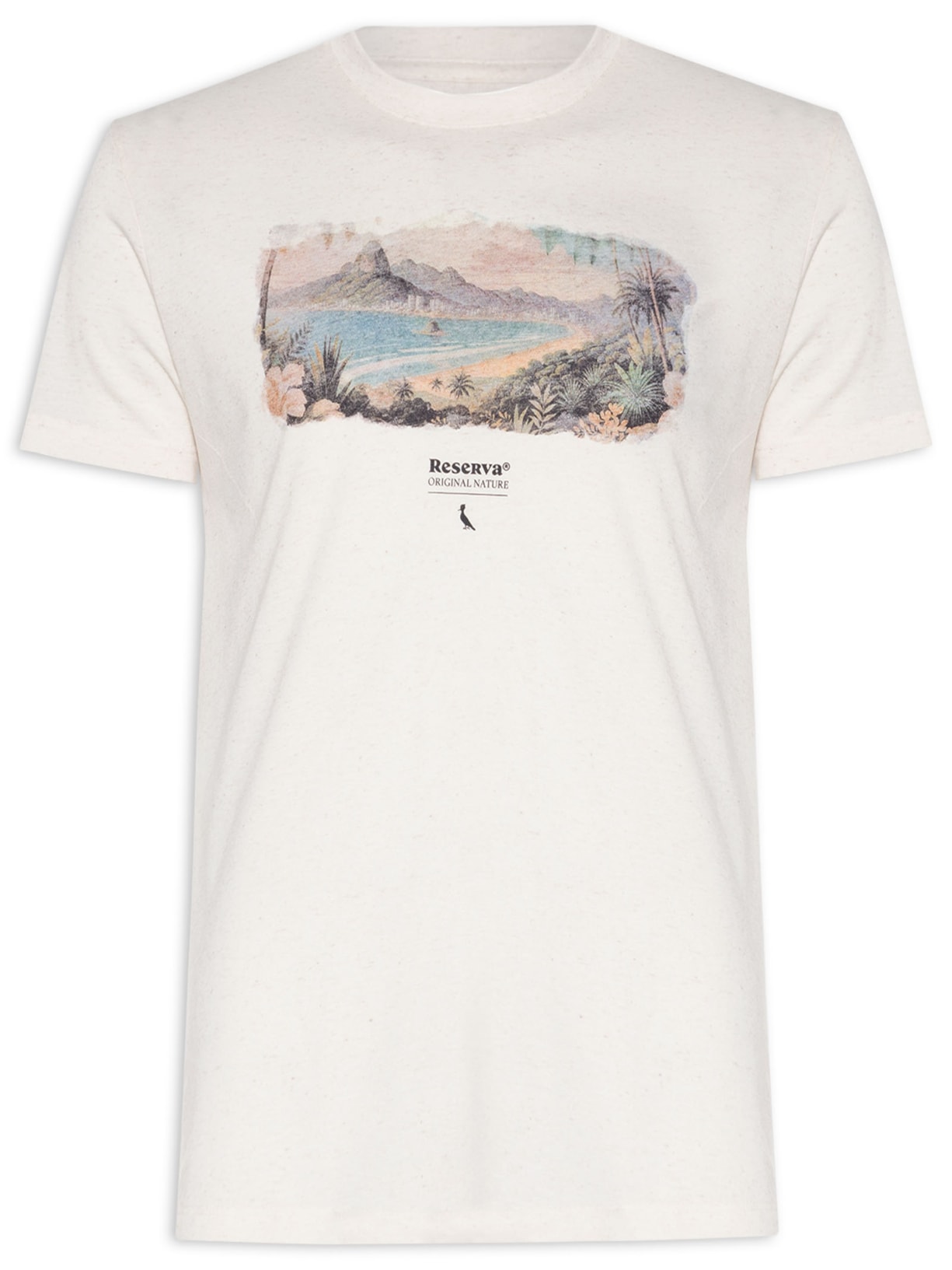 Camiseta Masculina Estampada Imagine Rio - Off White