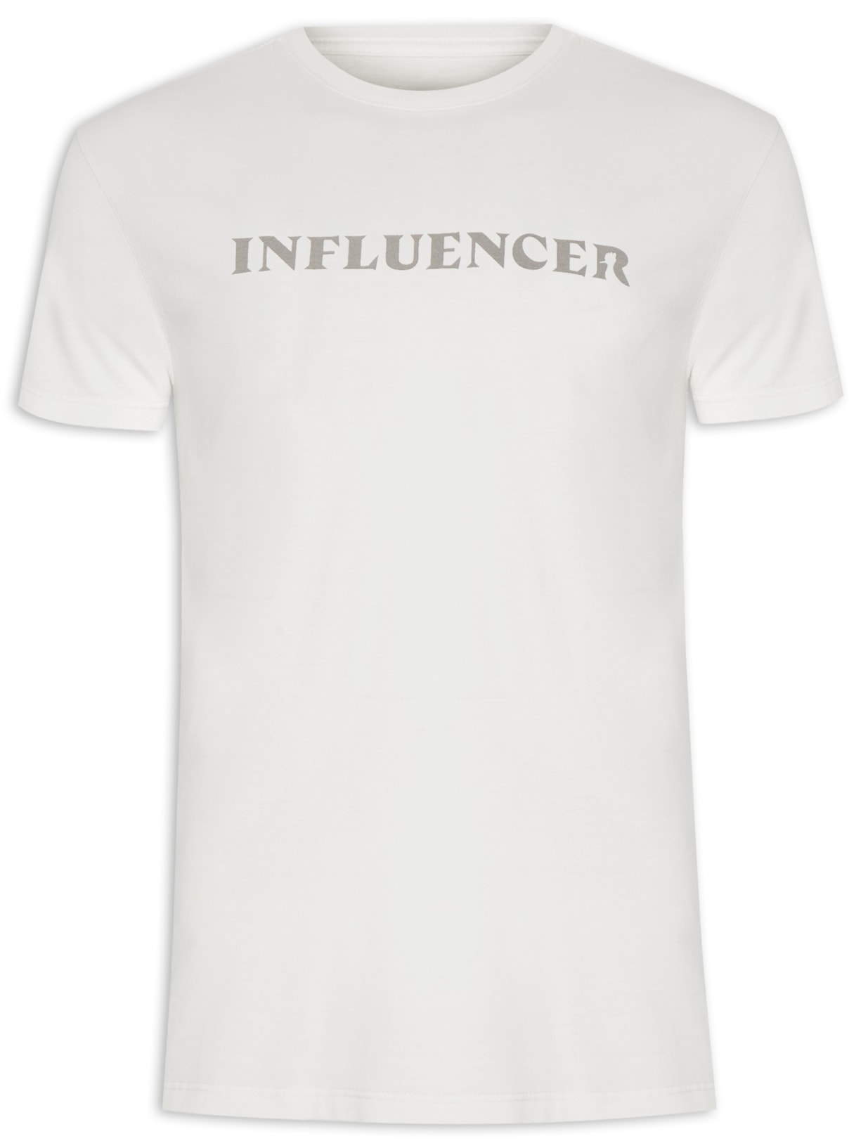Camiseta Masculina Estampada Influencer - Off White