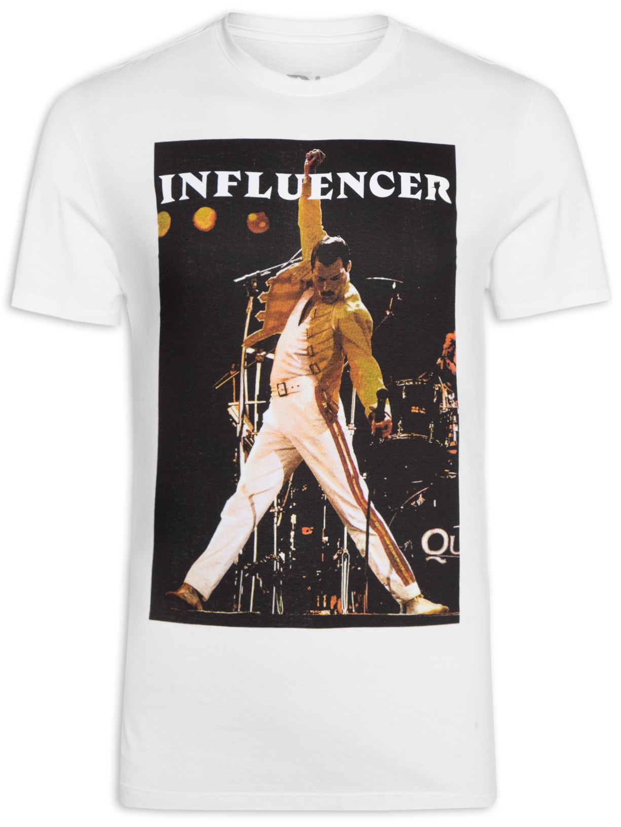 Camiseta Masculina Estampada Influencer Stage Branco Reserva