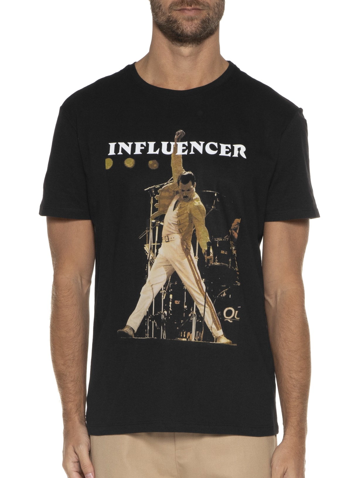 Camiseta Masculina Estampada Influencer Stage Preto Reserva