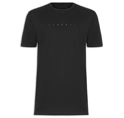 Camiseta Masculina Estampada Jeans Gold - Preto
