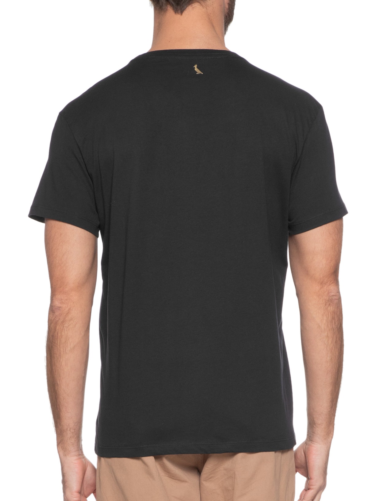 Camiseta Masculina Estampada Jeans Gold Preto Reserva