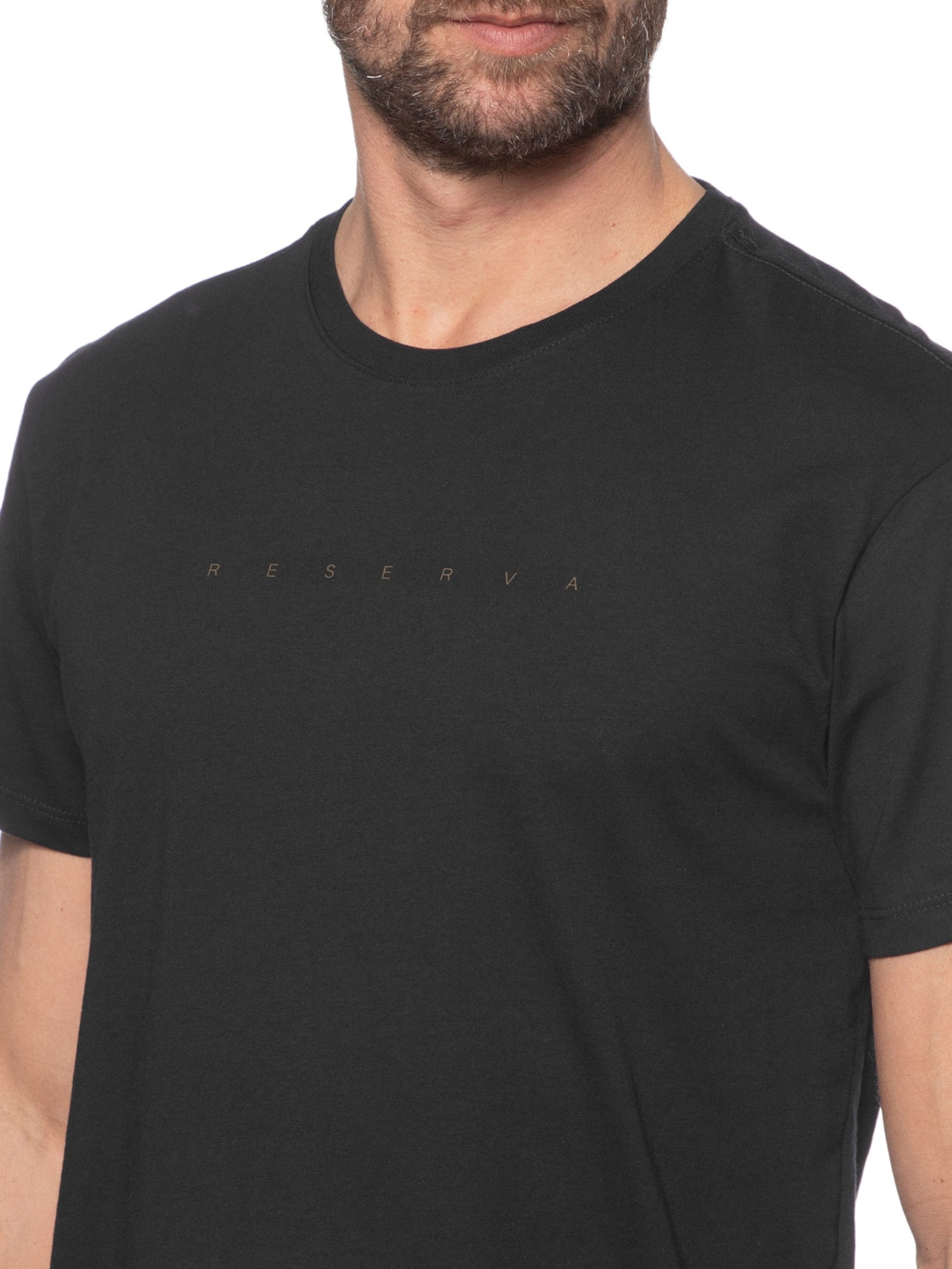 Camiseta Masculina Estampada Jeans Gold Preto Reserva