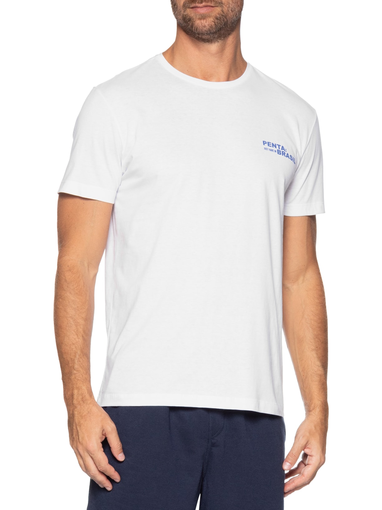 Camiseta Masculina Estampada Just Have In Brasil Branco Sergio K