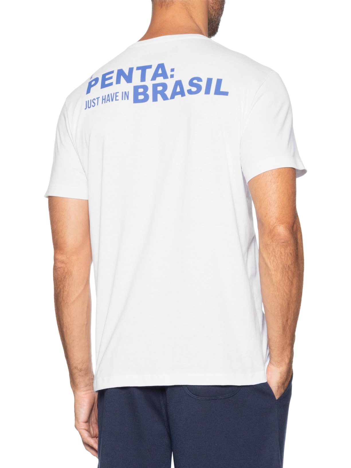 Camiseta Masculina Estampada Just Have In Brasil Branco Sergio K