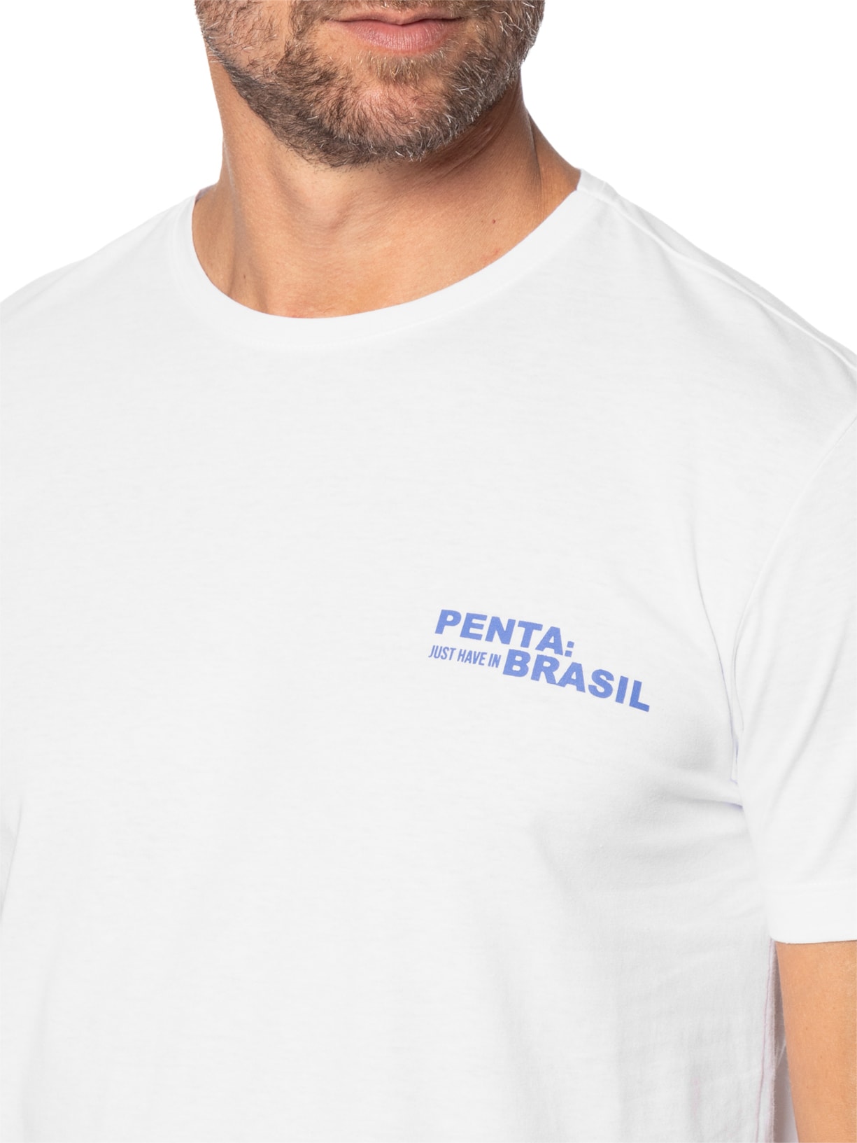 Camiseta Masculina Estampada Just Have In Brasil Branco Sergio K