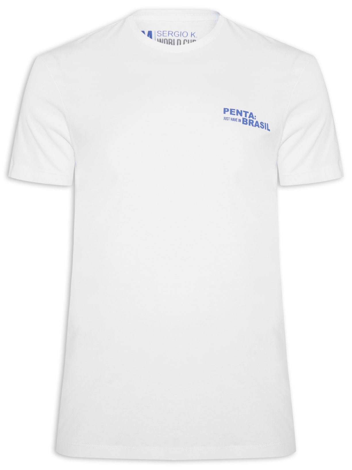 Camiseta Masculina Estampada Just Have In Brasil – Branco Sergio K