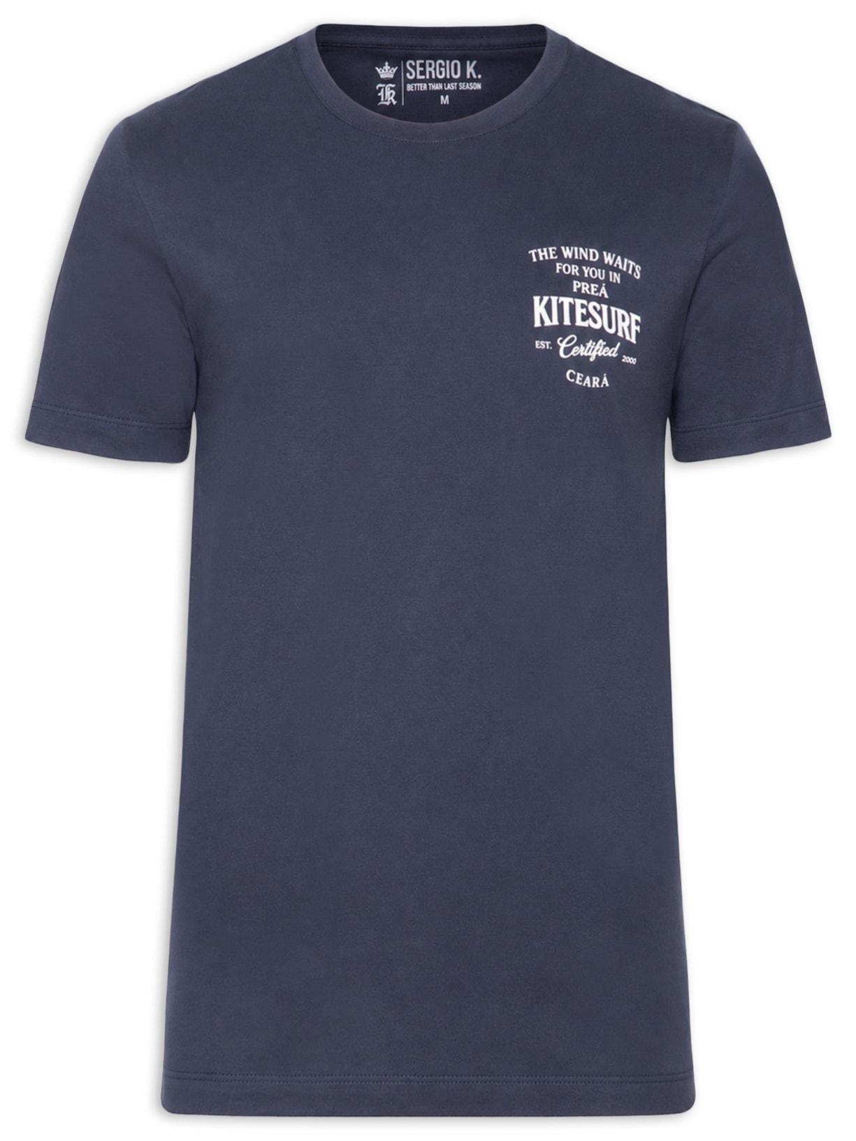 Camiseta Masculina Estampada Kitesurf Azul Sergio K