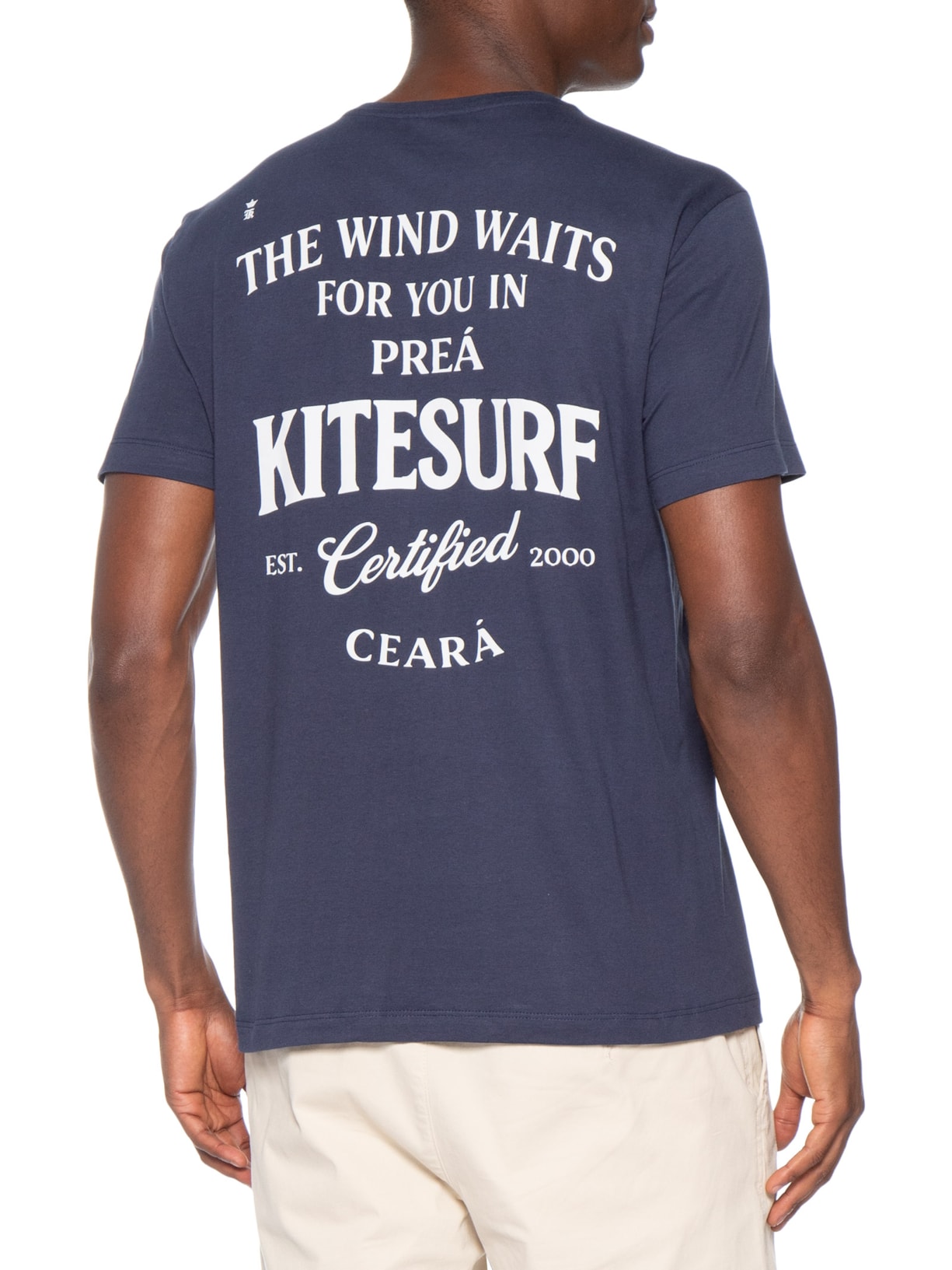 Camiseta Masculina Estampada Kitesurf Azul Sergio K