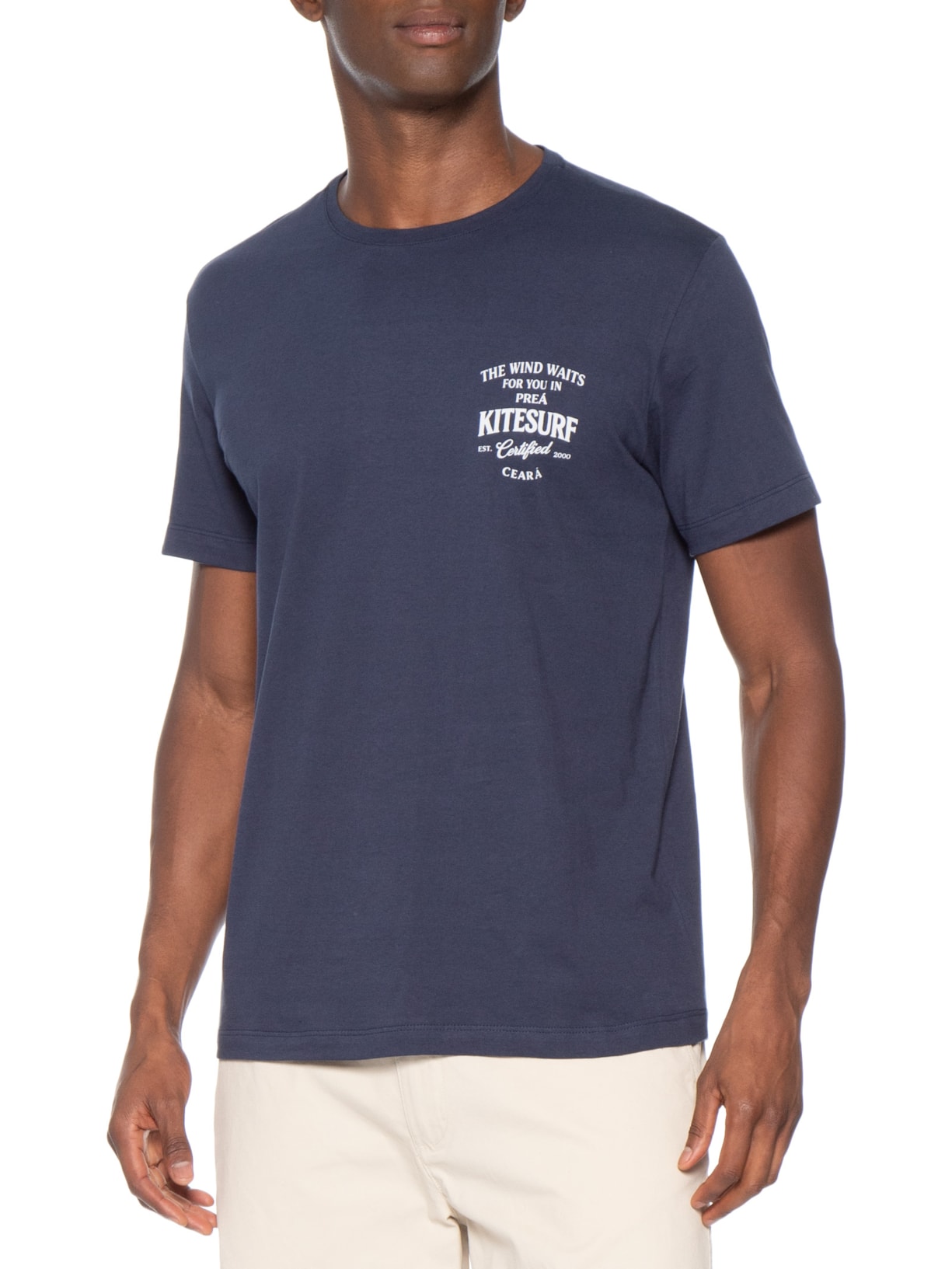 Camiseta Masculina Estampada Kitesurf Azul Sergio K