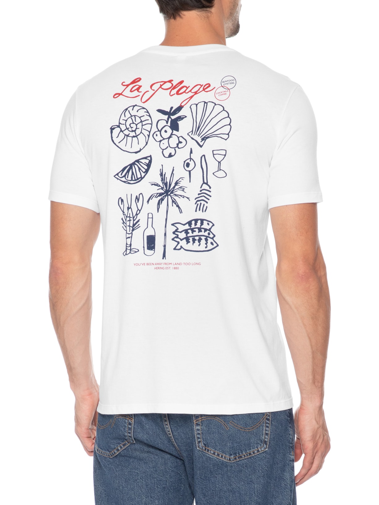 Camiseta Masculina Estampada La Palge Branco Hering