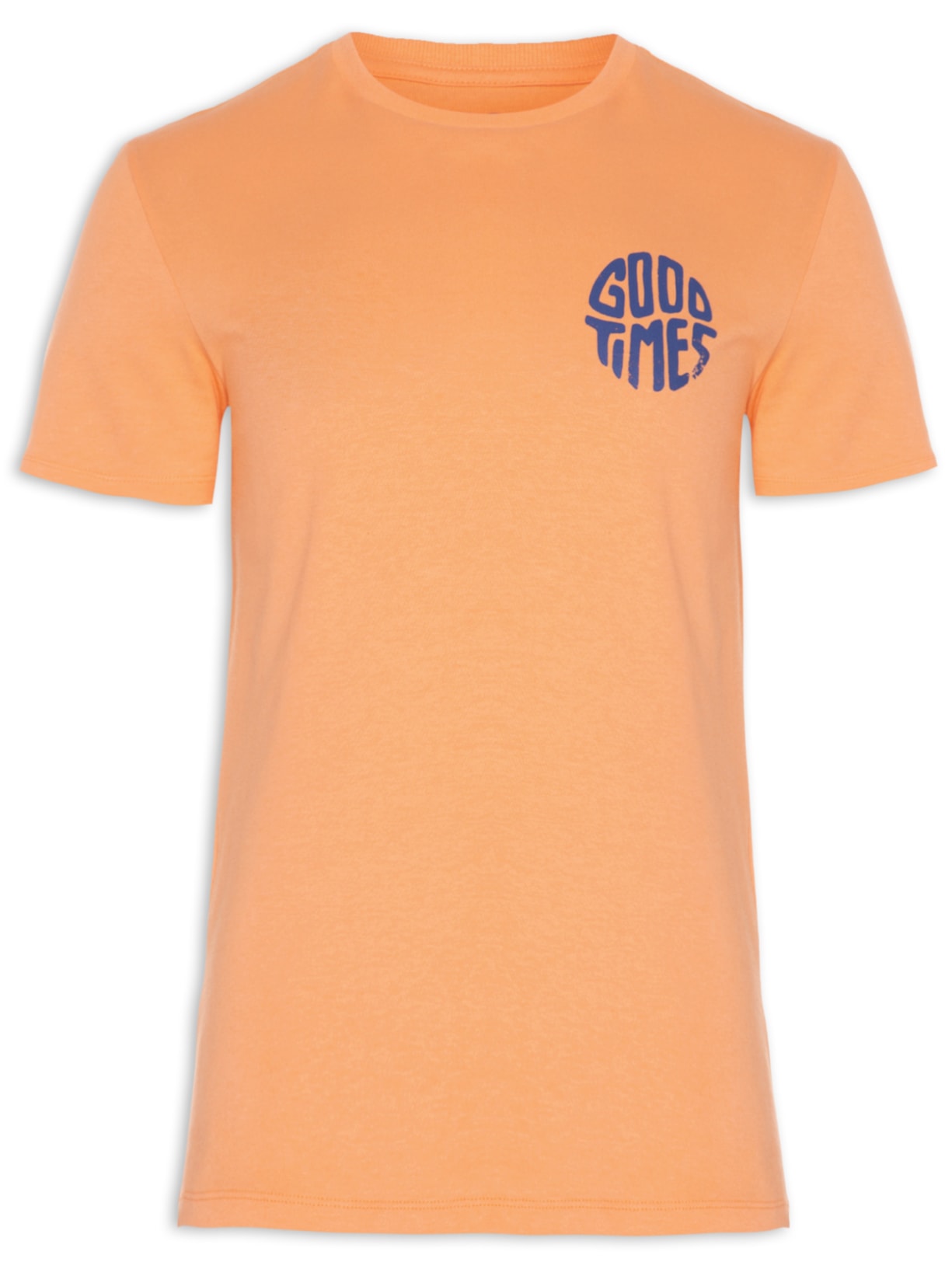 Camiseta Masculina Estampada - Laranja
