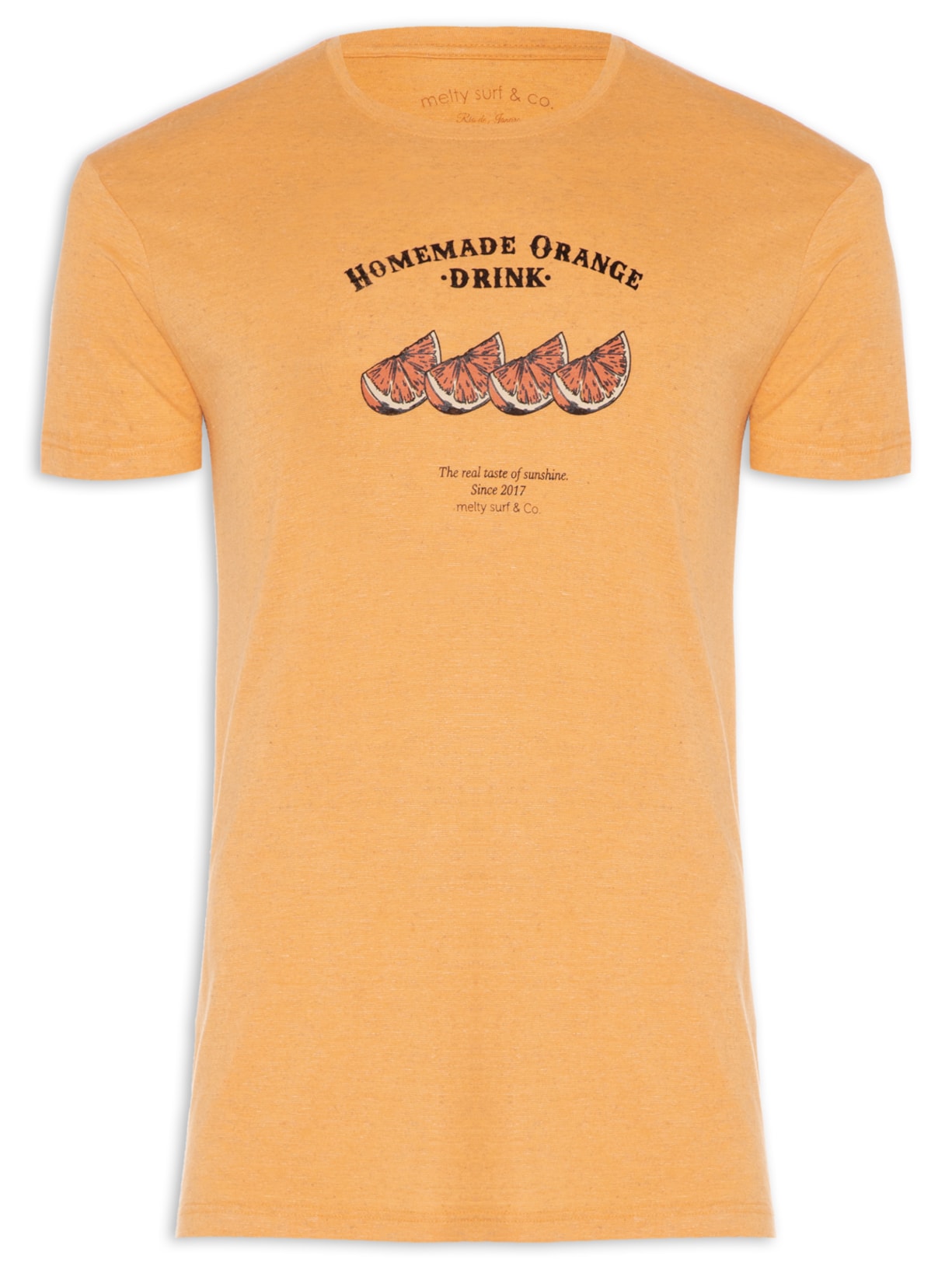 Camiseta Masculina Estampada - Laranja