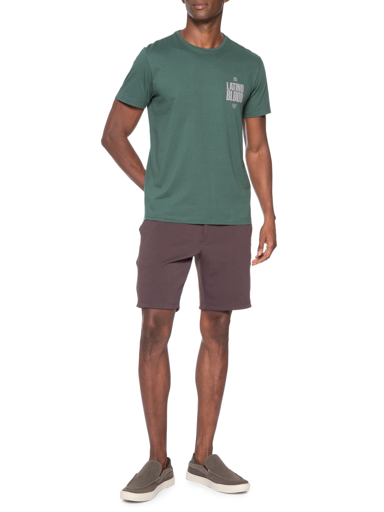 Camiseta Masculina Estampada Latino Blood – Verde Sergio K