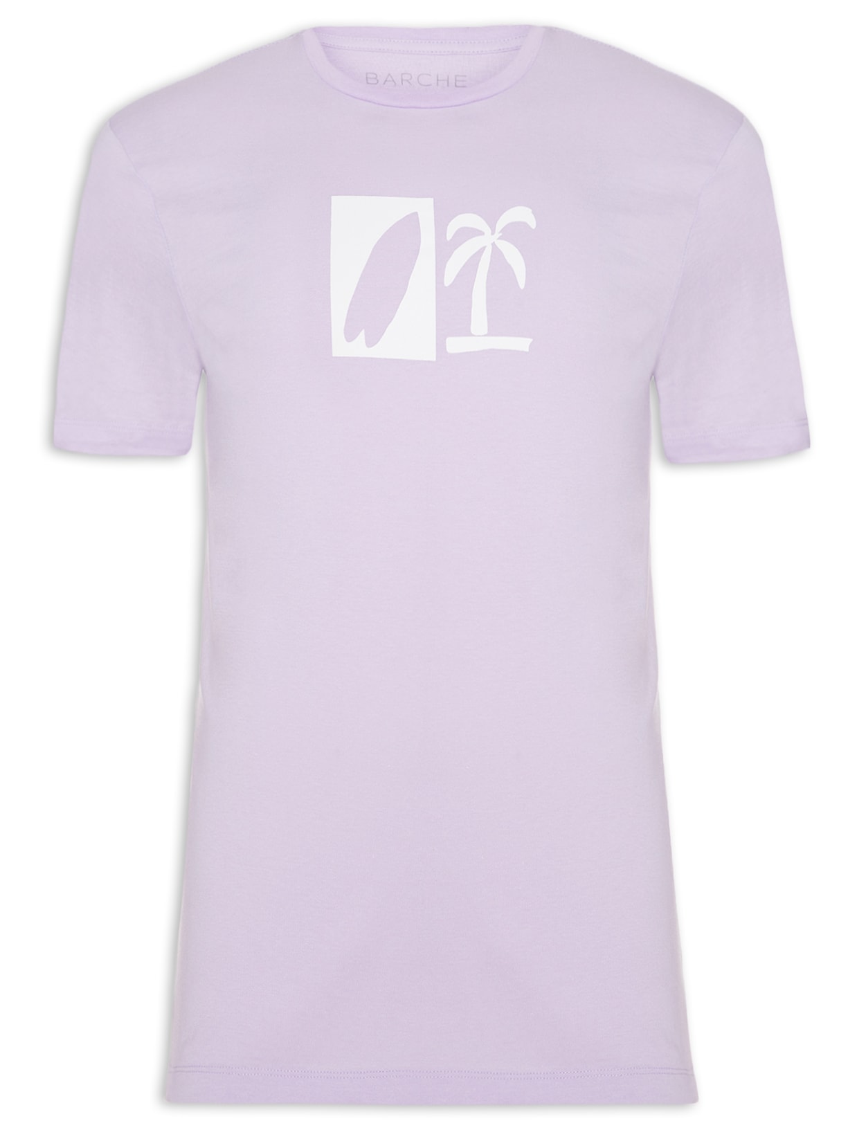 Camiseta Masculina Estampada - Lilás