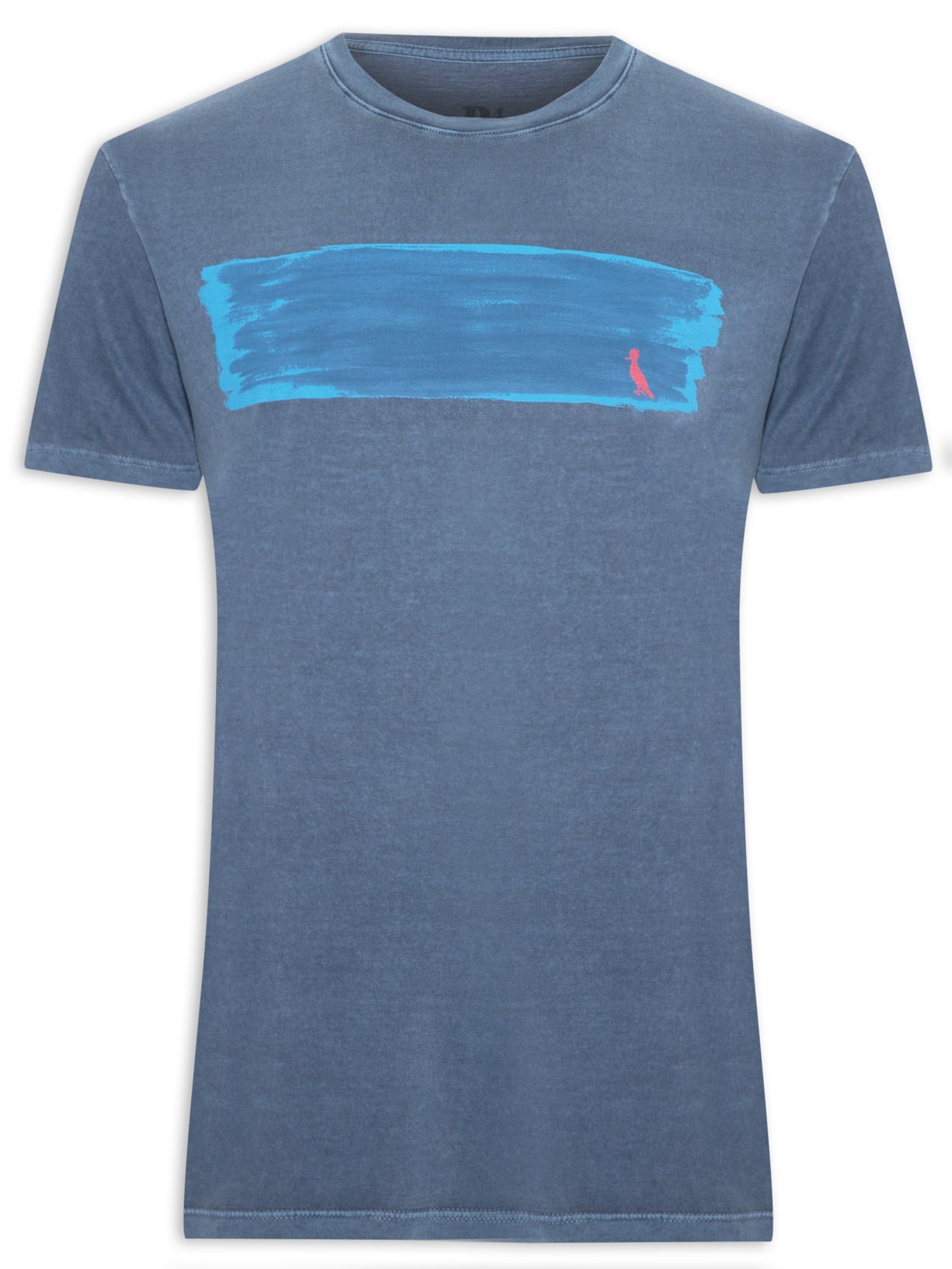 Camiseta Masculina Estampada Listra Aquarela - Azul