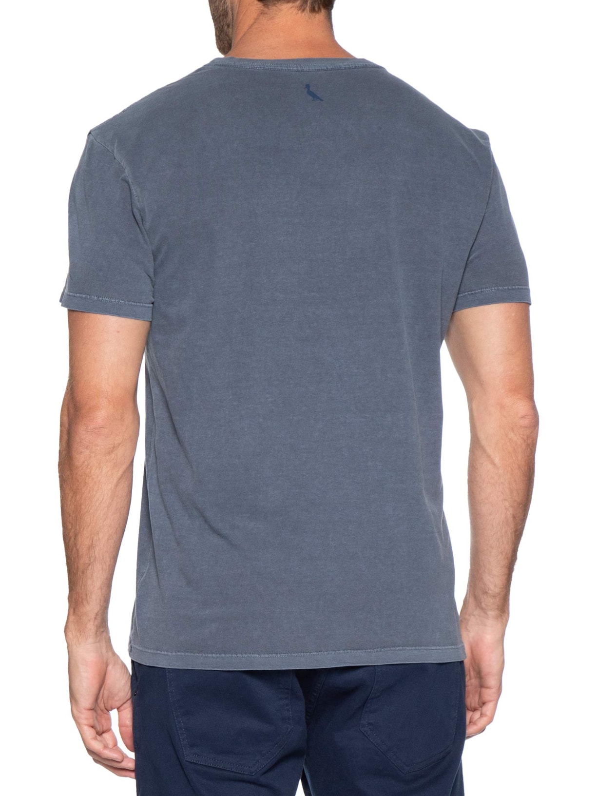 Camiseta Masculina Estampada Listra Azul Reserva