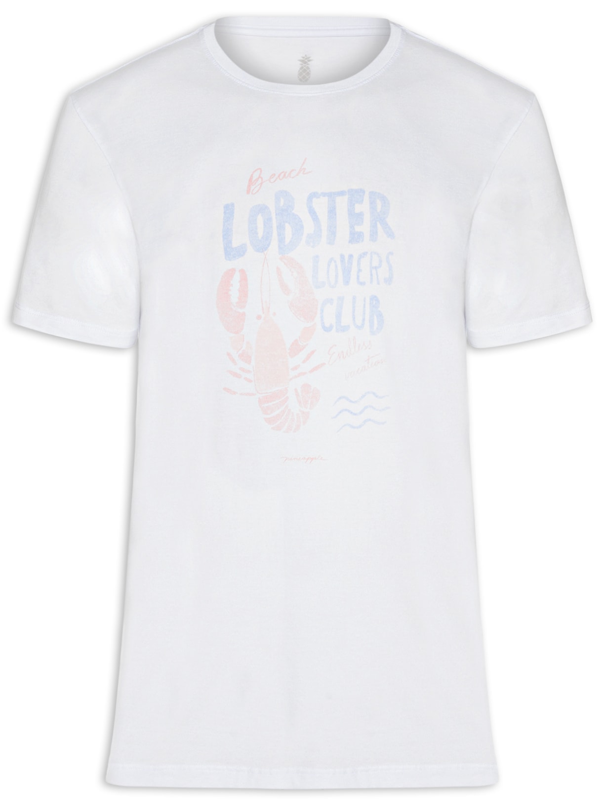 Camiseta Masculina Estampada Lobster Club - Branco