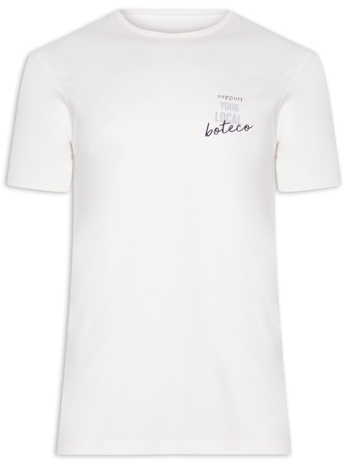 Camiseta Masculina Estampada Local Boteco - Branco