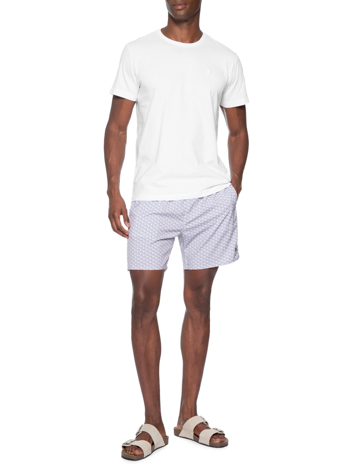 Camiseta Masculina Estampada Logo Feeling Good – Branco Sergio K