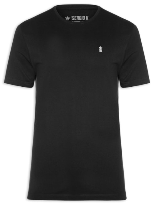 Camiseta Masculina Estampada Logo Mania Pixels - Preto