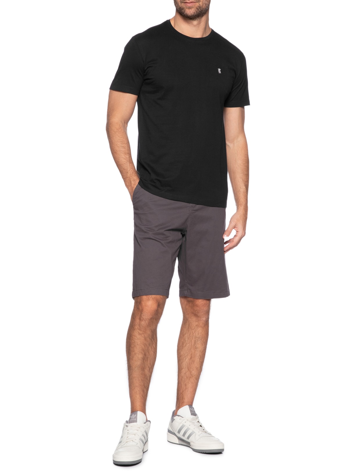 Camiseta Masculina Estampada Logo Mania Pixels Preto Sergio K