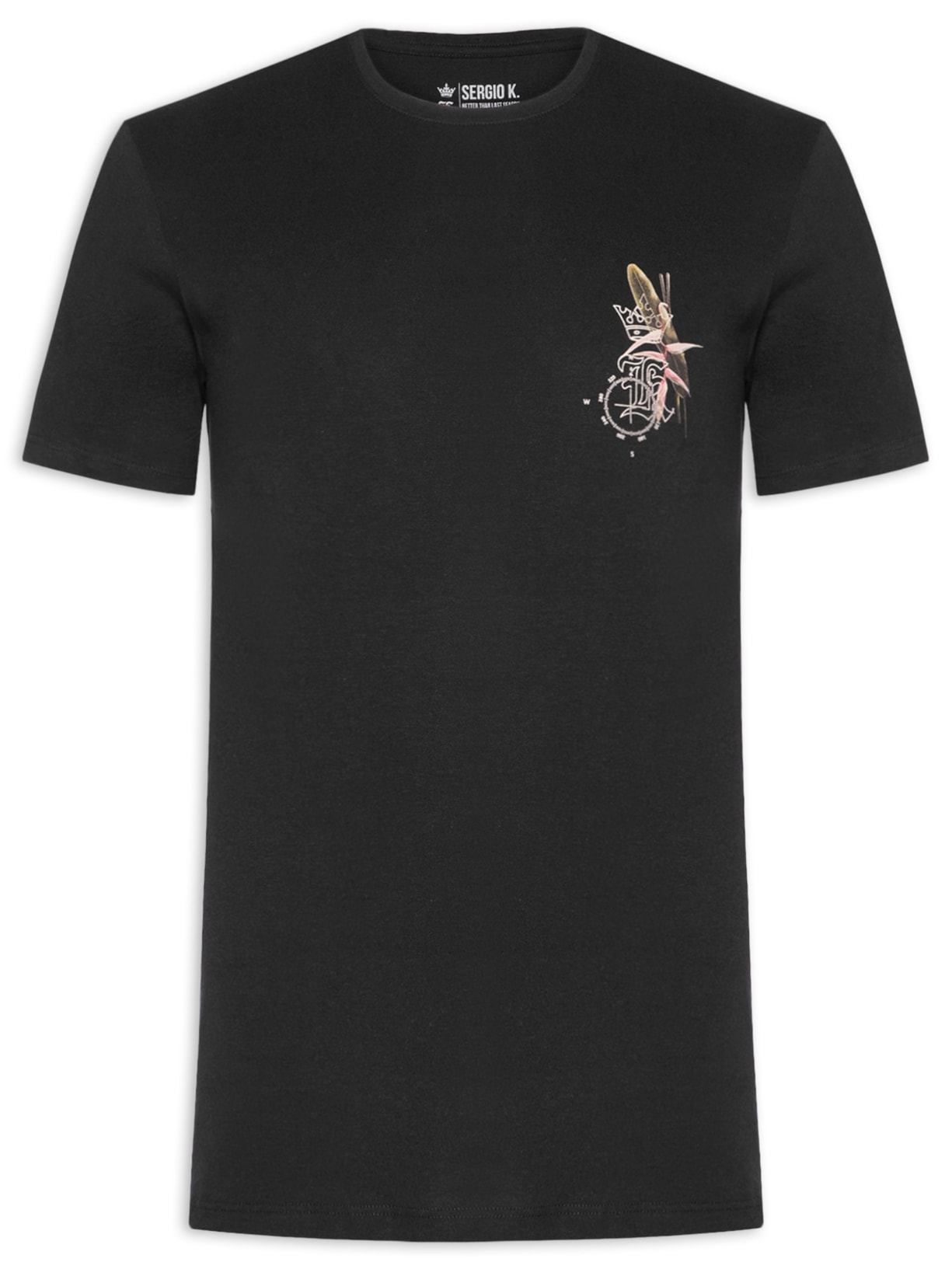 Camiseta Masculina Estampada Logo Mania - Preto