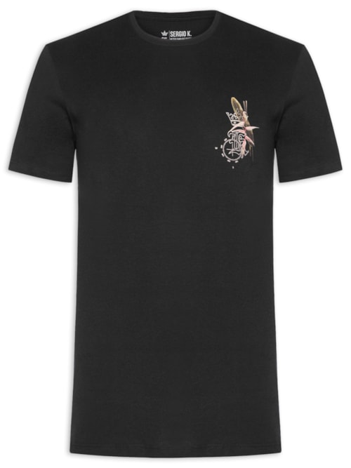 Camiseta Masculina Estampada Logo Mania - Preto