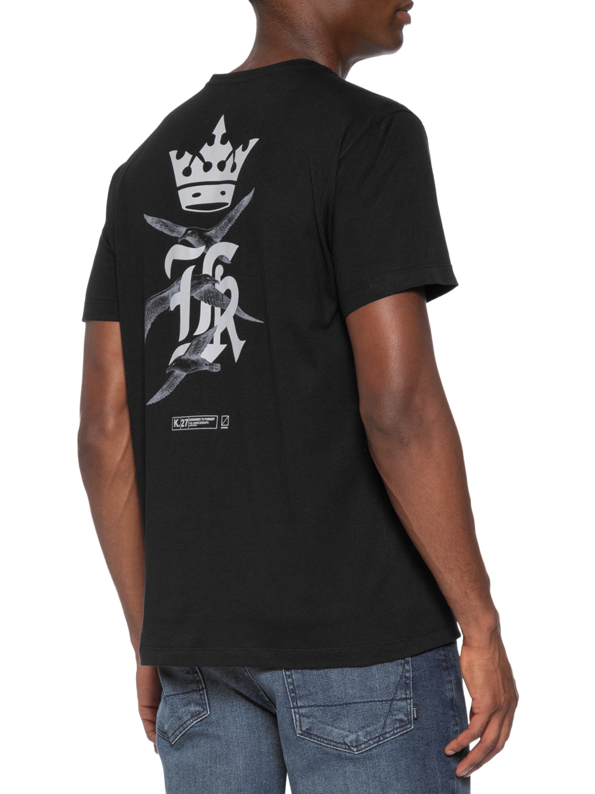 Camiseta Masculina Estampada Logo Seagulls Preto Sergio K Sergio K