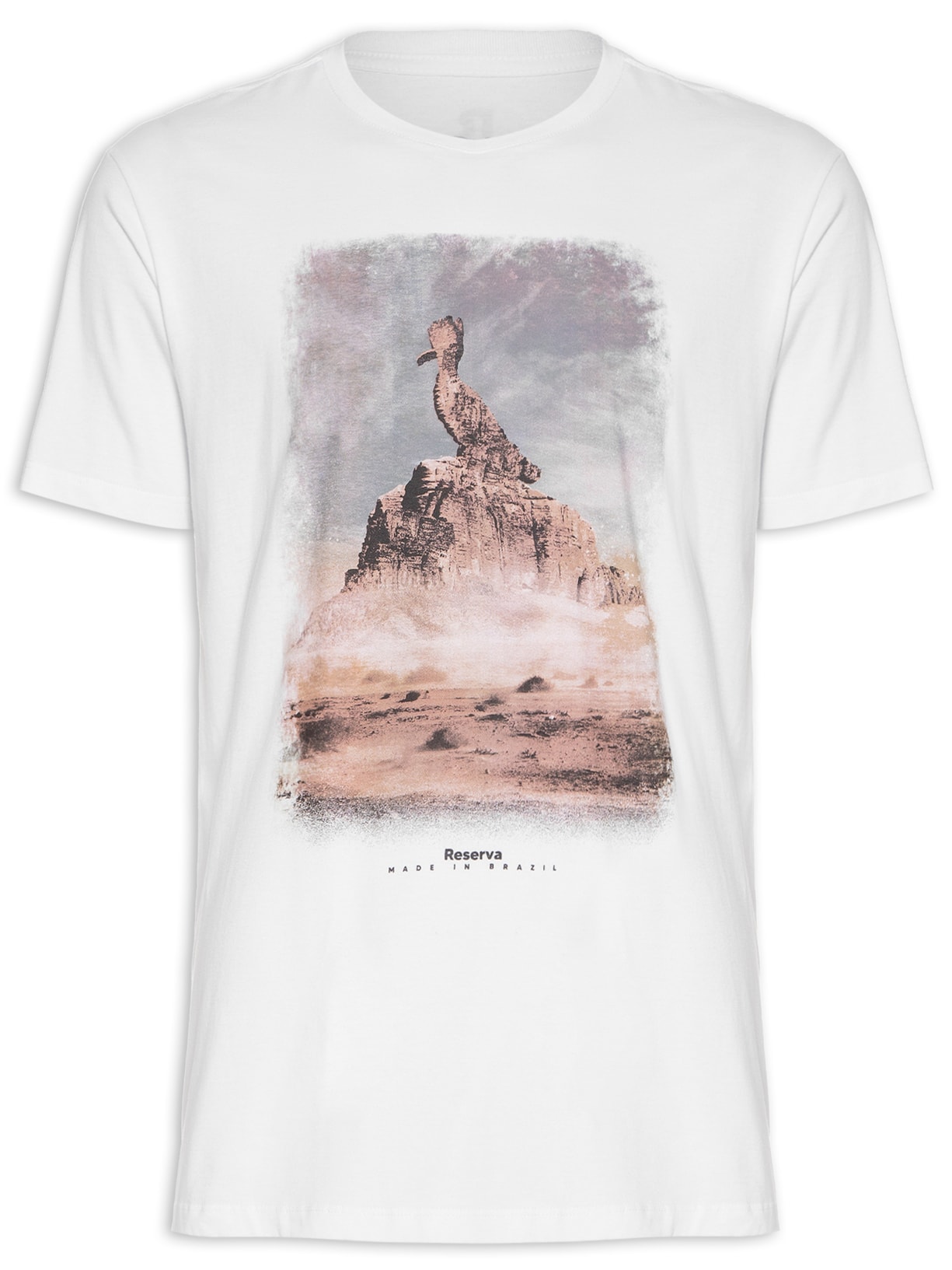Camiseta Masculina Estampada Made In Brazil - Branco