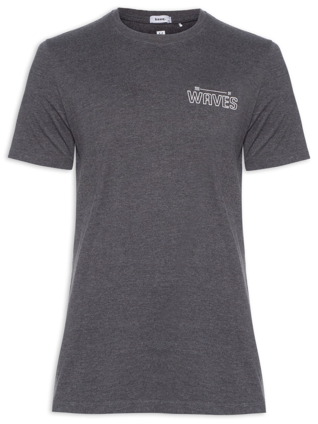 Camiseta Masculina Estampada Manga Curta - Cinza