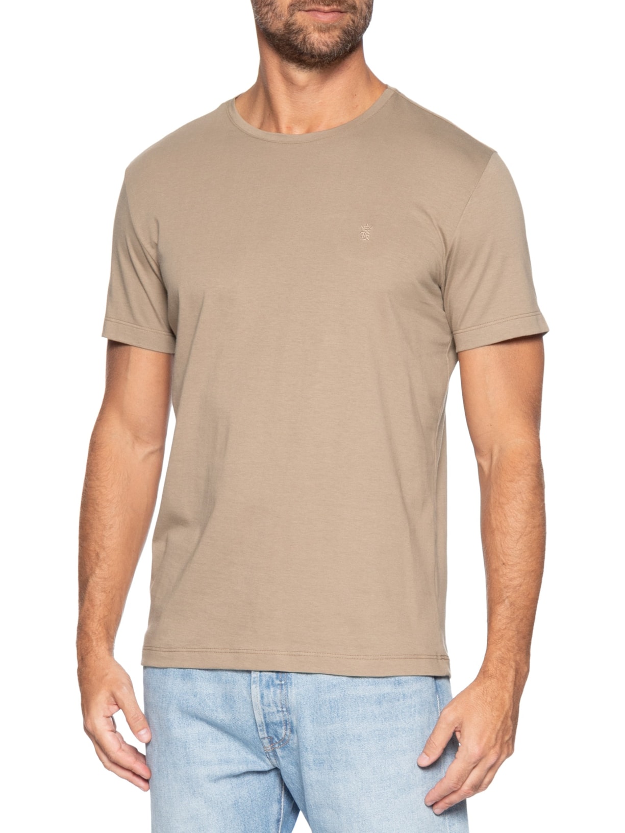 Camiseta Masculina Estampada Marathon – Bege Sergio K