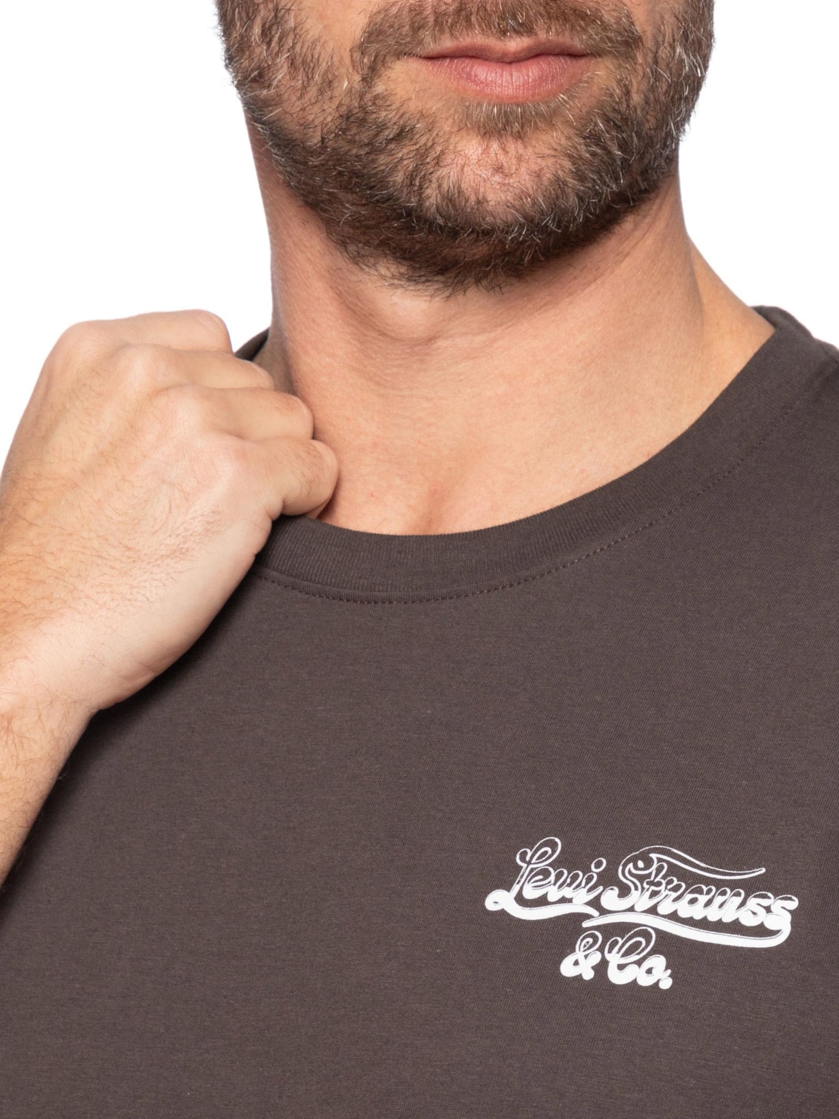 Camiseta Masculina Estampada Marrom Levi's