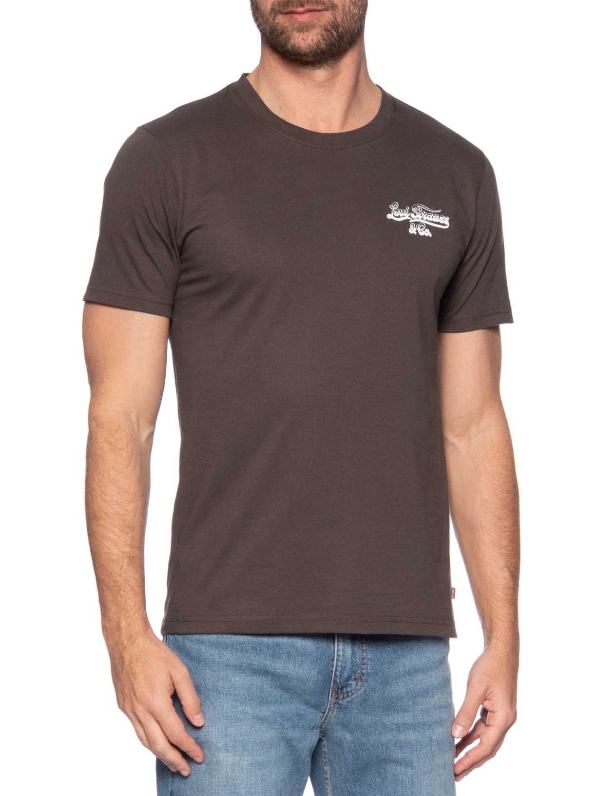 Camiseta Masculina Estampada Marrom Levi's