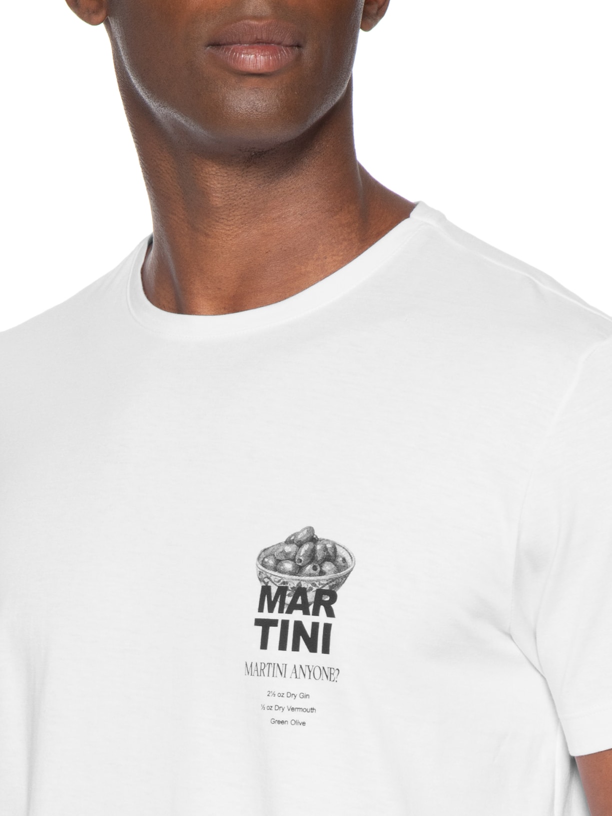 Camiseta Masculina Estampada Martini Anyone Branco Sergio K