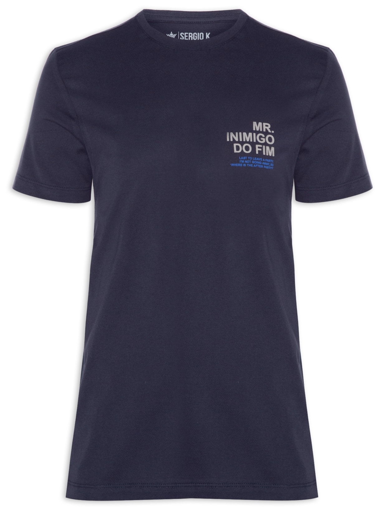 Camiseta Masculina Estampada Mr. Inimigo Do Fim - Azul