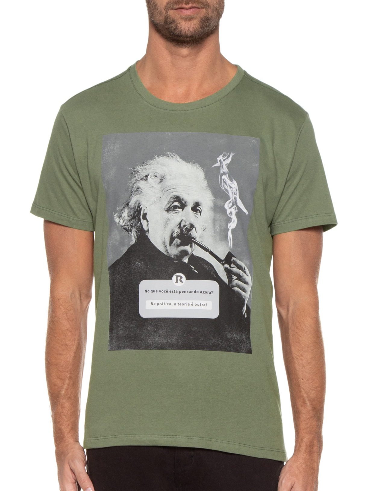 Camiseta Masculina Estampada Na Prática Verde Reserva