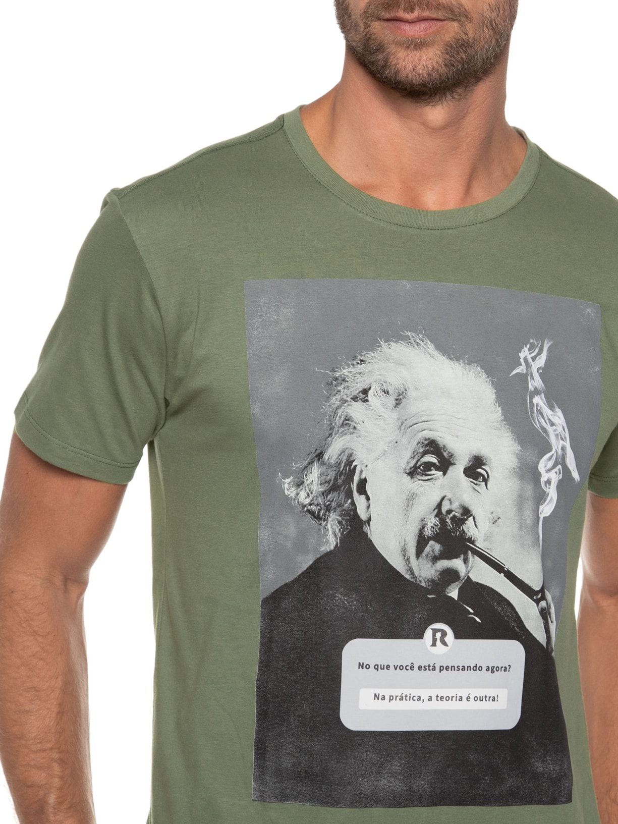 Camiseta Masculina Estampada Na Prática Verde Reserva