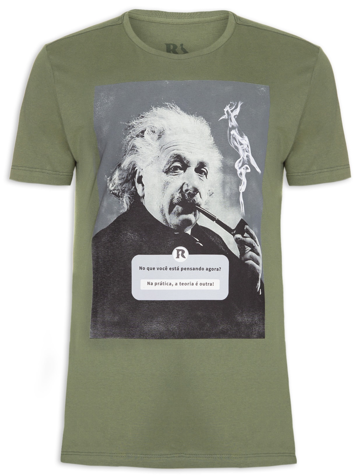 Camiseta Masculina Estampada Na Prática - Verde