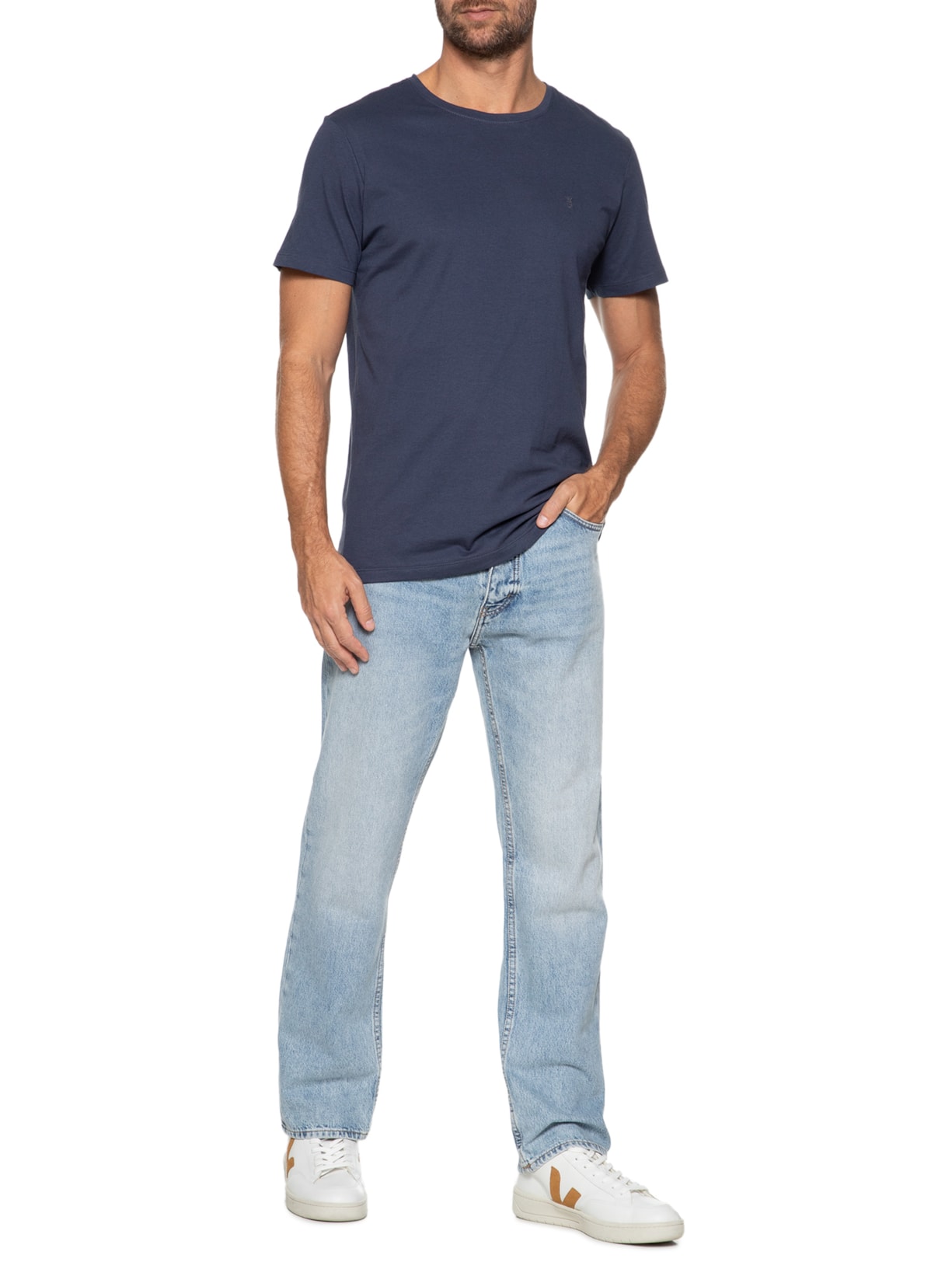 Camiseta Masculina Estampada Need Money For Azul Sergio K