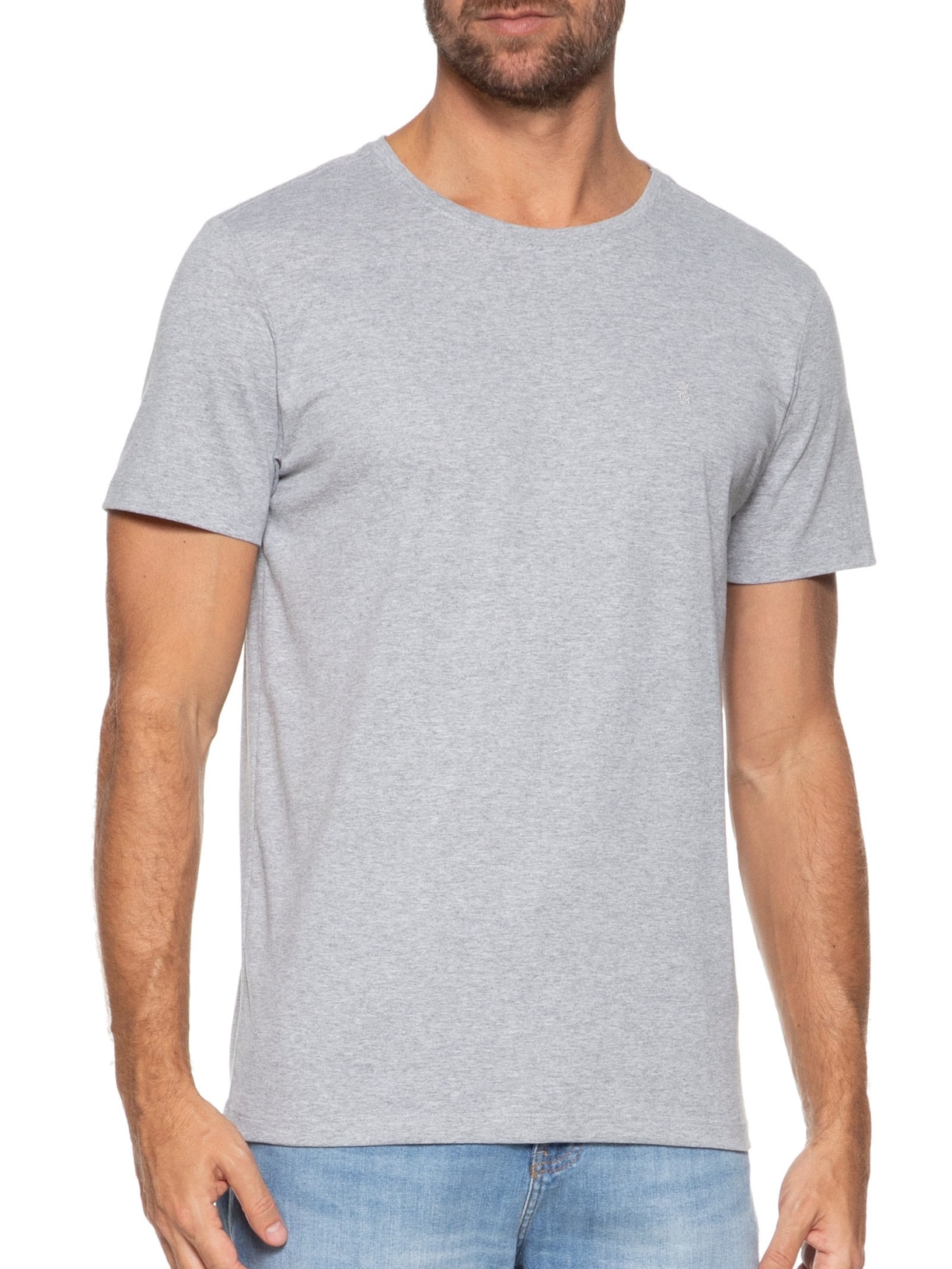 Camiseta Masculina Estampada Need Money For Cinza Sergio K