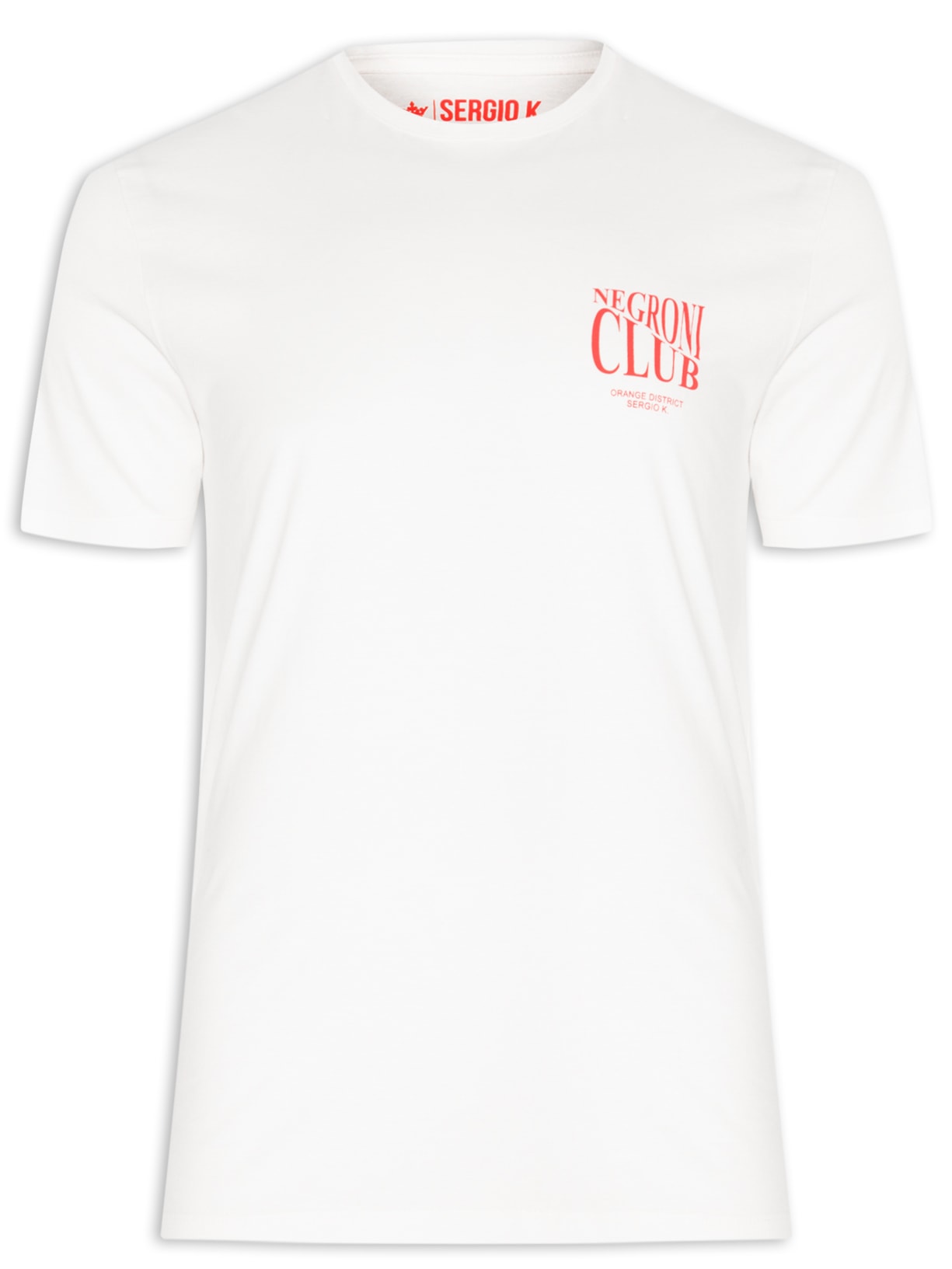 Camiseta Masculina Estampada Negroni Club – Branco Sergio K