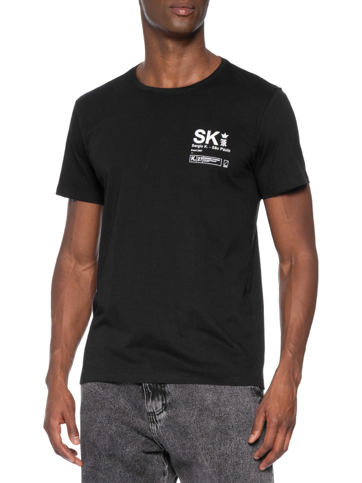 Camiseta Masculina Estampada New Logo – Preto Sergio K