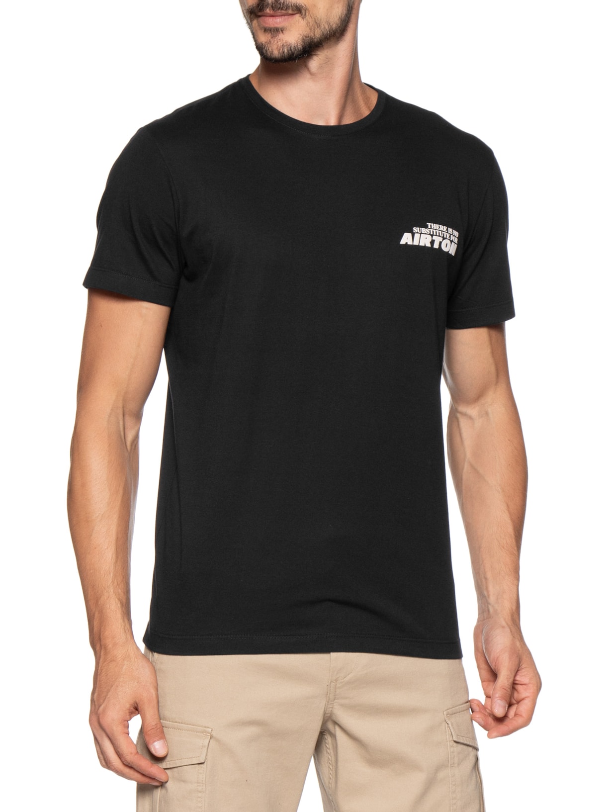 Camiseta Masculina Estampada no Substitute Preto Sergio K