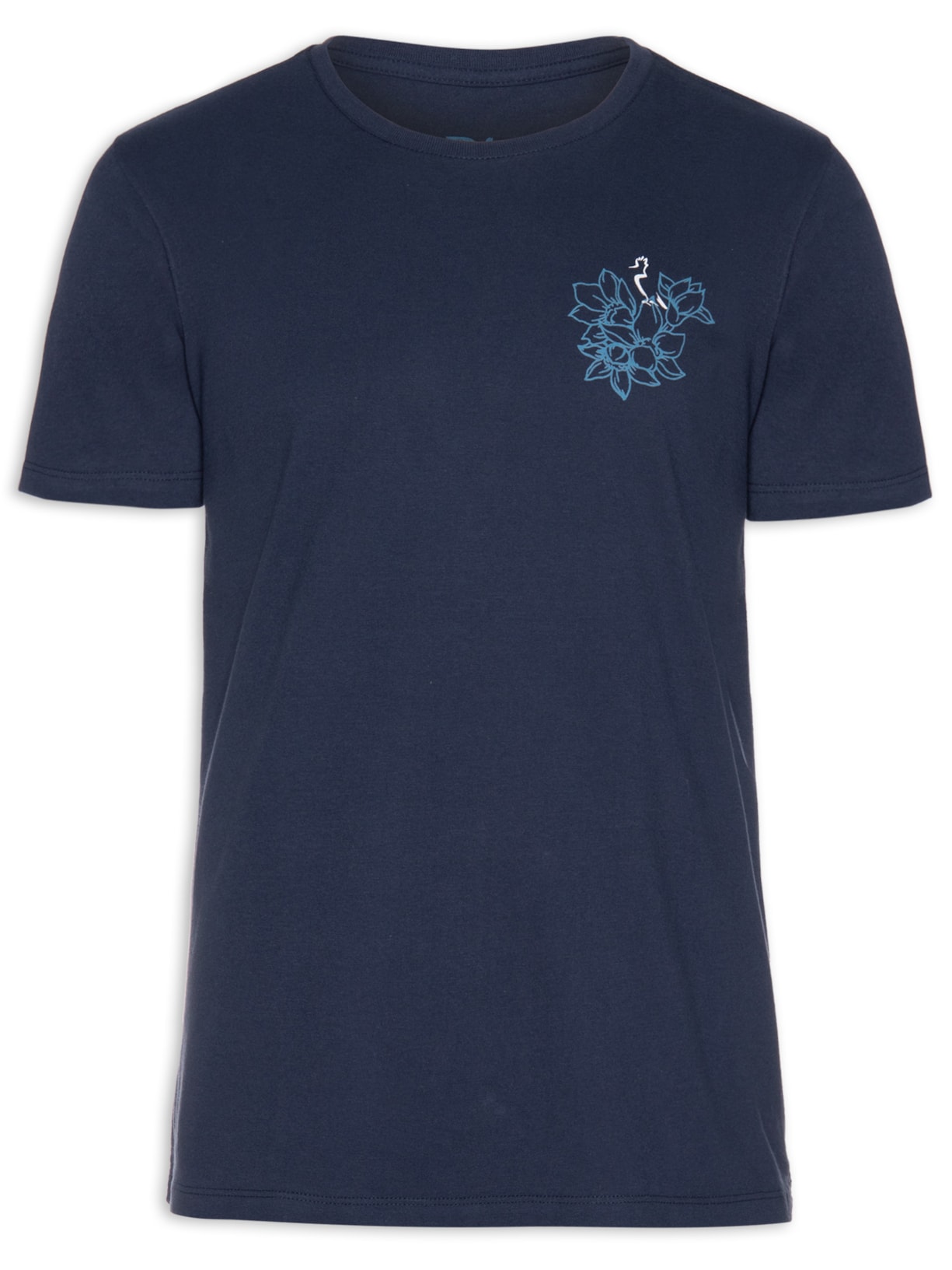 Camiseta Masculina Estampada Old Wave - Azul