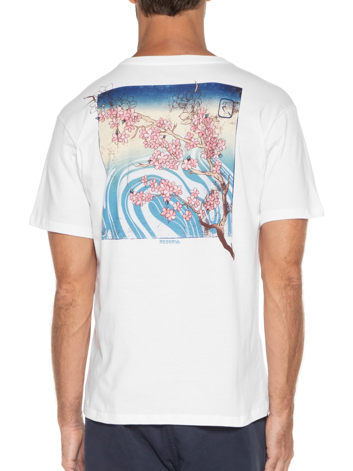 Camiseta Masculina Estampada Old Wave Branco Reserva