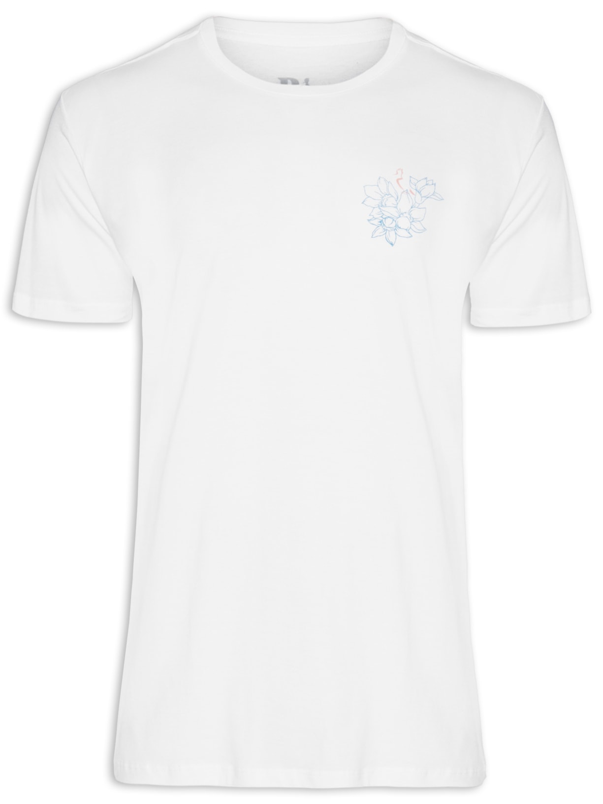 Camiseta Masculina Estampada Old Wave - Branco