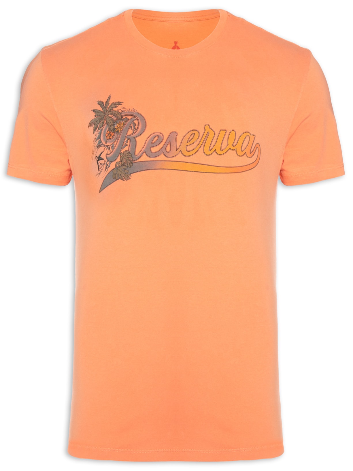 Camiseta Masculina Estampada Old Wave - Laranja