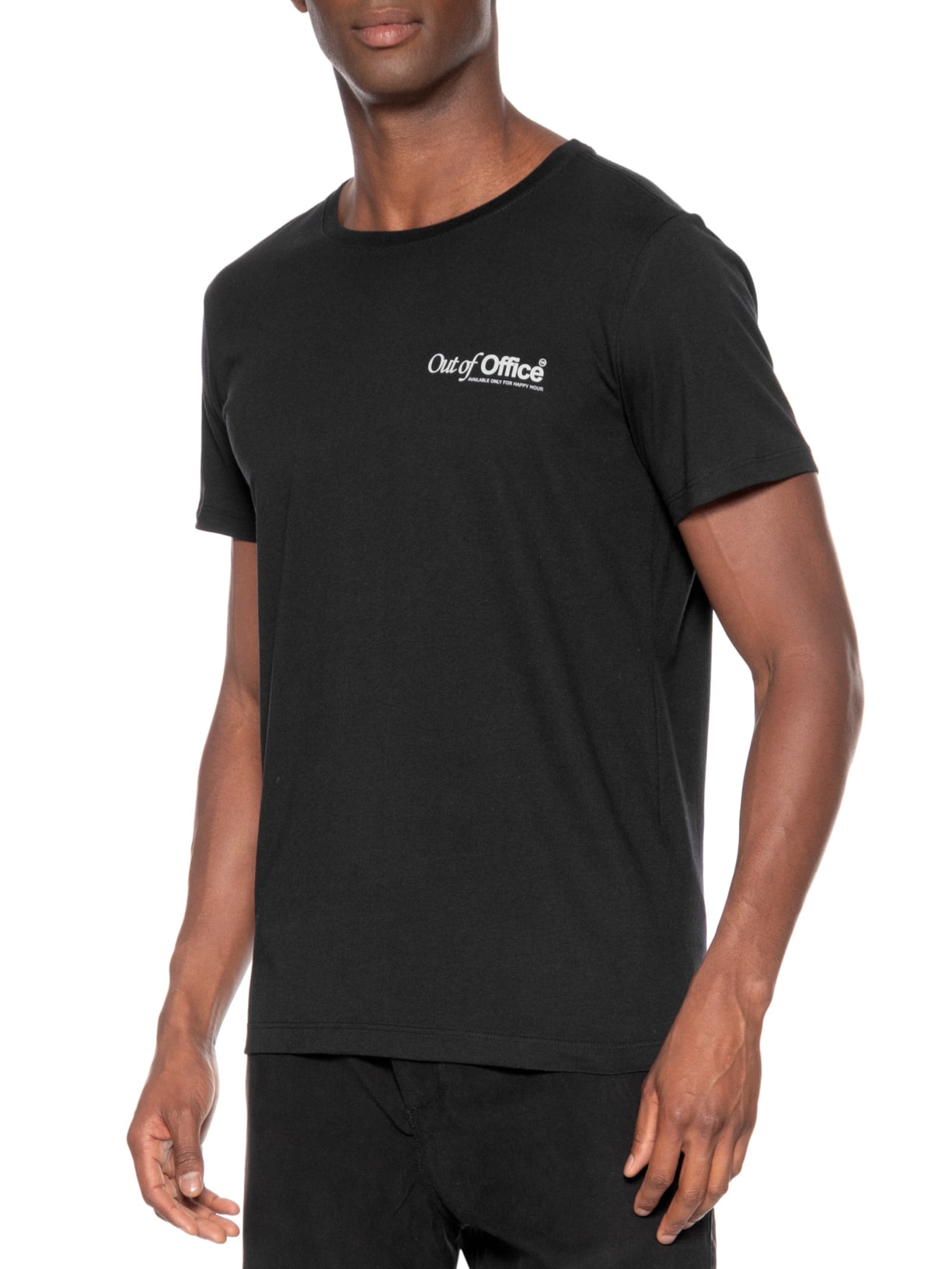 Camiseta Masculina Estampada Out Of Office Preto Sergio K