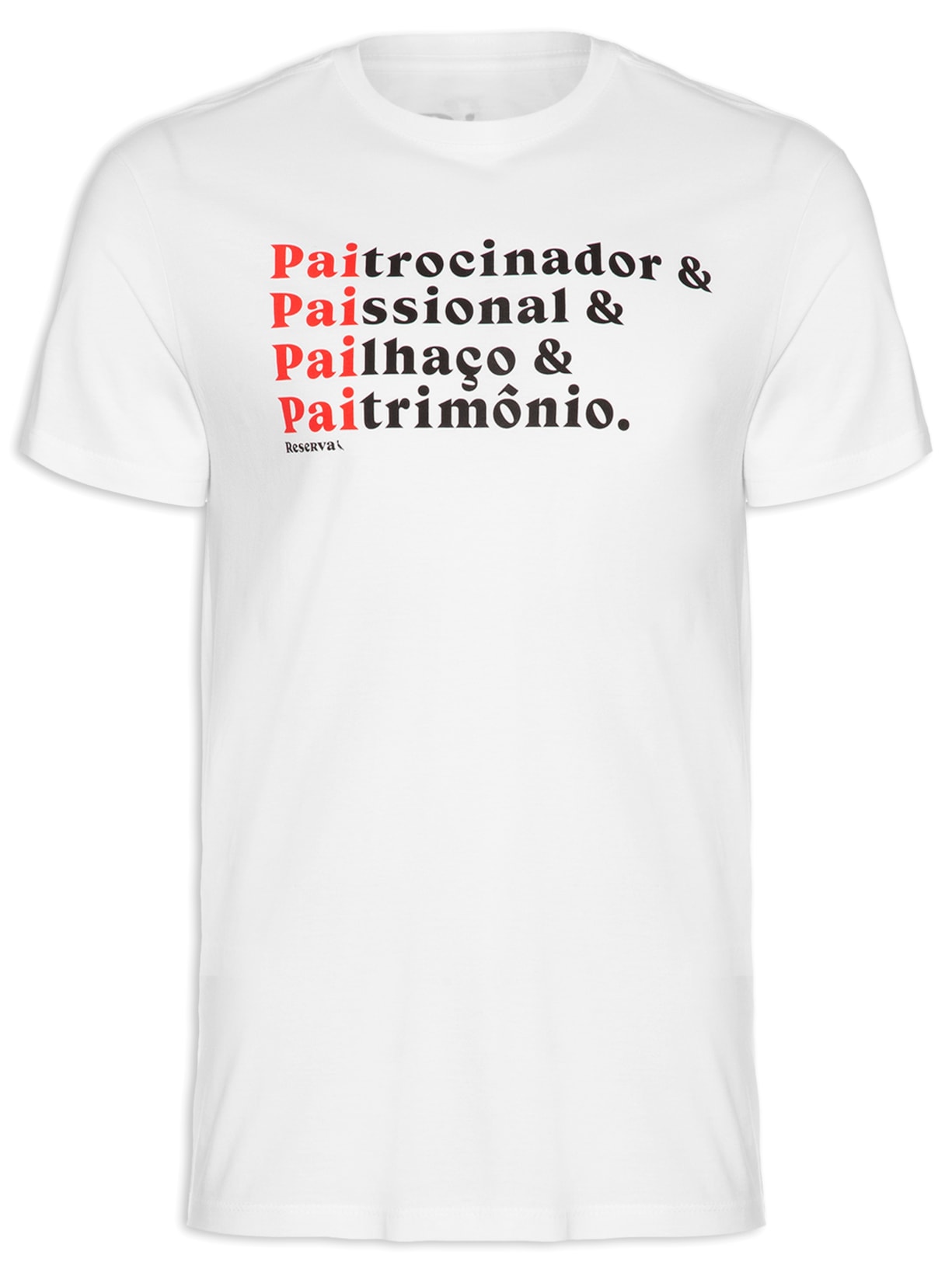 Camiseta Masculina Estampada Paitrocinador - Branco